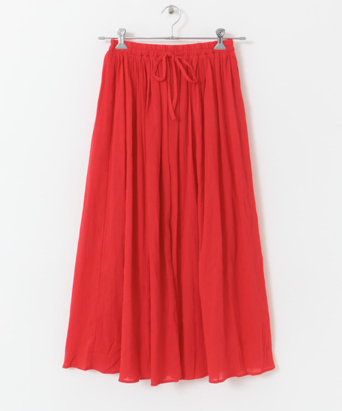 ITEMS URBANRESEARCH（アイテムズ アーバンリサーチ）の「ボイルギャザースカート（スカート・レディース・ブラック/レッド/キャメル・FREE）」の8枚目の写真