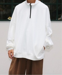 WILLY CHAVARRIA ハーフジップトレーナー willy chavarriaハーフジップ 半袖スウェット