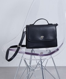 JUNRED | シンセティックレザーハンドルショルダーバック(ショルダーバッグ)