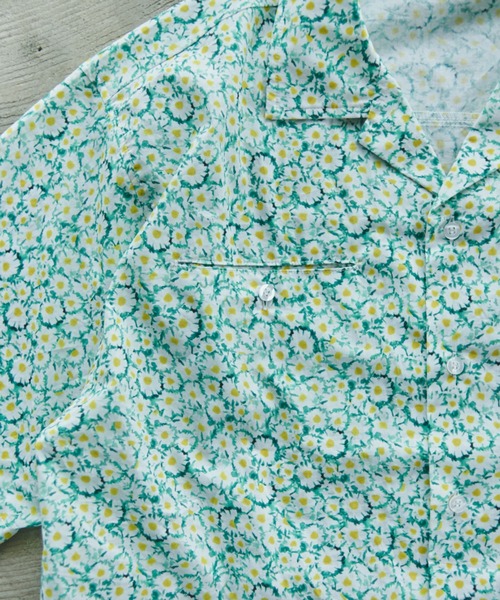 CAMPHOR WOOD(カンファーウッド)の「flower pattern open collar shirt / 総柄フラワーオープンカラーシャツ(シャツ/ブラウス・メンズ・イエロー×グリーン・MEDIUM/LARGE)」の8枚目の写真