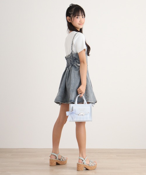 sanrio（サンリオ）の「【サンリオ】キャラクタープレート　チェック　リボン　前面ポケット　合皮　2way　手提げ　ショルダー（ショルダーバッグ・キッズ・ブラック系その他/ベージュ系その他/ブラック×ブルー/ベージュ系その他2・FREE）」の18枚目の写真