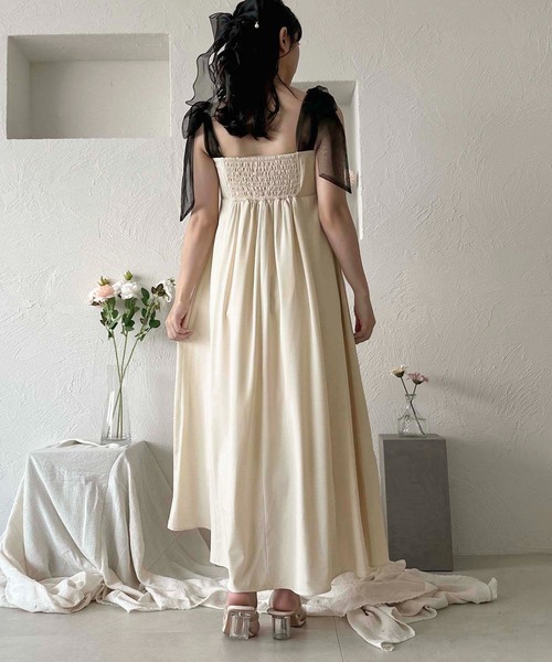 apres jour clair（アプレジュールクレア）の「【apres jour clair】アソート肩リボンキャミワンピース【ZOZOTOWN限定アイテム】（ワンピース・レディース・ホワイト系その他/グレー/アイボリー/ブラック・X-LARGE/フリー）」の10枚目の写真