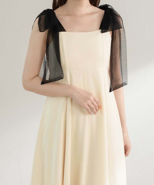 apres jour clair（アプレジュールクレア）の「【apres jour clair】アソート肩リボンキャミワンピース【ZOZOTOWN限定アイテム】（ワンピース・レディース・ホワイト系その他/グレー/アイボリー/ブラック・X-LARGE/フリー）」の11枚目の写真