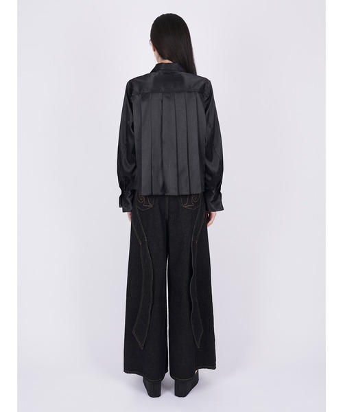 新品タグ付き PAMEO POSE  Pants ブラック リボン S PAMEO POSE（パメオポーズ）の「Skirt And Pants（その他パンツ）」 - WEAR