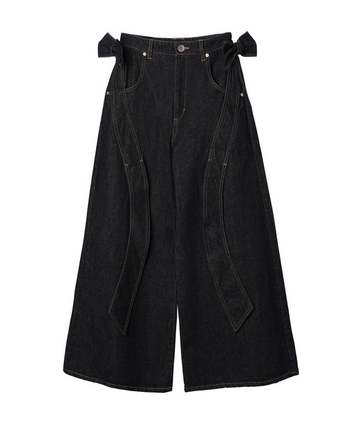 PAMEO POSE（パメオポーズ）の「Ribbon Baggy Denim Trousers（その他