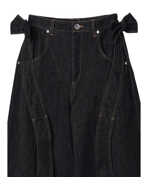 PAMEO POSE（パメオポーズ）の「Ribbon Baggy Denim Trousers（その他