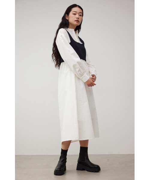 AZUL by moussy（アズールバイマウジー）の「トラックソールサイドゴアブーツ（ブーツ・レディース・アイボリー/ブラック/シルバー・LL/SMALL/MEDIUM/LARGE）」の4枚目の写真