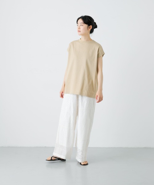 かぐれ（カグレ）の「パッチワークイージーパンツ（その他パンツ・レディース・ブラック/オフホワイト・FREE）」の5枚目の写真