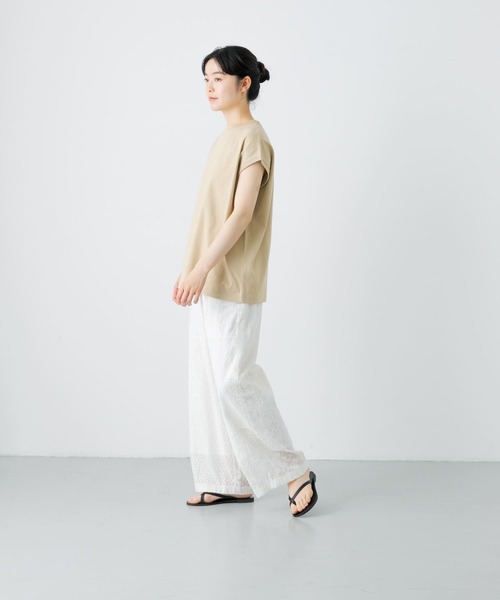 かぐれ（カグレ）の「パッチワークイージーパンツ（その他パンツ・レディース・ブラック/オフホワイト・FREE）」の6枚目の写真