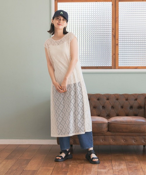 【新品】2wayレーストップスセットワンピース COMME CA ISM｜2wayレースブラウス付き ワンピース | Rakuten