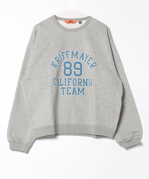 KRIFF MAYER(クリフメイヤー)の「ロゴスウェットクルー(スウェット・メンズ・グレー/ブラック/グリーン/カラフル/オートミール/マスタード・MEDIUM/LARGE/X-LARGE)」の14枚目の写真