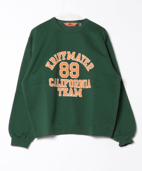 KRIFF MAYER(クリフメイヤー)の「ロゴスウェットクルー(スウェット・メンズ・グレー/ブラック/グリーン/カラフル/オートミール/マスタード・MEDIUM/LARGE/X-LARGE)」の16枚目の写真