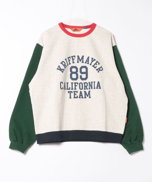 KRIFF MAYER(クリフメイヤー)の「ロゴスウェットクルー(スウェット・メンズ・グレー/ブラック/グリーン/カラフル/オートミール/マスタード・MEDIUM/LARGE/X-LARGE)」の18枚目の写真