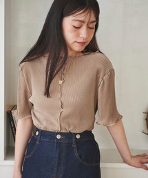 シャイニープリーツメロウトップス