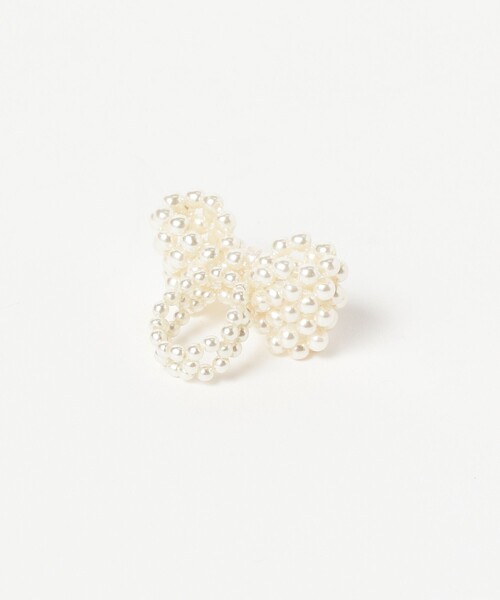 BEAMS BOY（ビームスボーイ）の「パール リボン リング（リング・レディース・シルバー/ホワイト・ONE SIZE）」の6枚目の写真