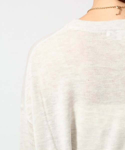 GLOBAL WORK(グローバルワーク)の「12ゲージAWニュアンスプルオーバー長袖/566289(ニット/セーター・レディース・オフホワイト/ホワイト/グレー/ネイビー・SMALL/LARGE/MEDIUM)」の9枚目の写真