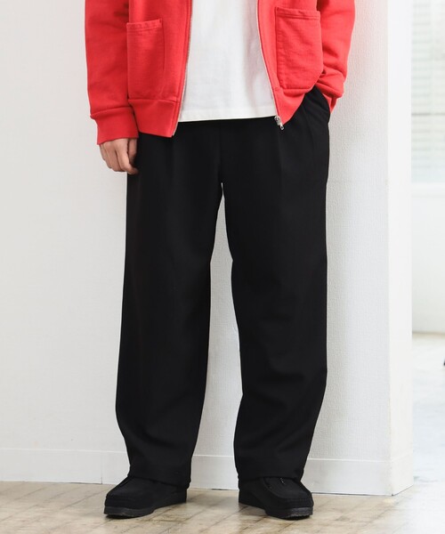 B:MING by BEAMS（ビーミングバイビームス）の「ポリエステル 2プリーツ ワイドパンツ（その他パンツ・メンズ・ブラウン/ブラック・SMALL/MEDIUM/X-LARGE/LARGE）」の2枚目の写真