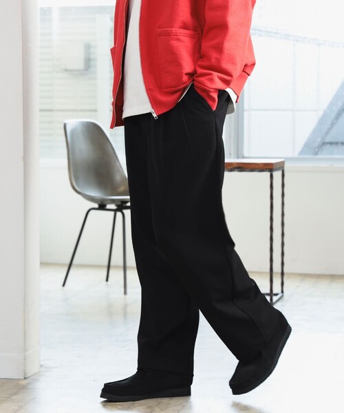 B:MING by BEAMS（ビーミングバイビームス）の「ポリエステル 2プリーツ ワイドパンツ（その他パンツ・メンズ・ブラウン/ブラック・SMALL/MEDIUM/X-LARGE/LARGE）」の5枚目の写真