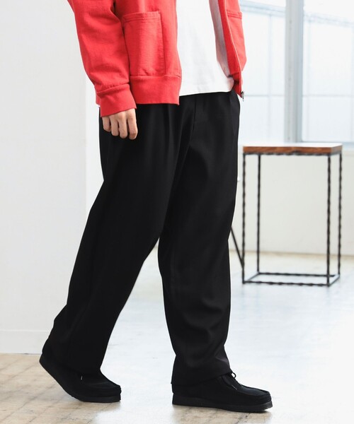 B:MING by BEAMS（ビーミングバイビームス）の「ポリエステル 2プリーツ ワイドパンツ（その他パンツ・メンズ・ブラウン/ブラック・SMALL/MEDIUM/X-LARGE/LARGE）」の4枚目の写真