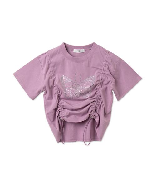 WEGO（ウィゴー）の「WEGO/バタフライドロストラインストーンT（Tシャツ/カットソー・レディース・ホワイト/ブラック/ピンク・FREE）」の11枚目の写真