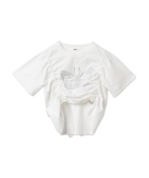 WEGO（ウィゴー）の「WEGO/バタフライドロストラインストーンT（Tシャツ/カットソー・レディース・ホワイト/ブラック/ピンク・FREE）」の10枚目の写真