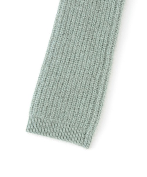 SALON adam et rope'（サロン アダム エ ロペ）の「フォックスウール片畦アームウォーマー（手袋・レディース・チャコールグレー/ホワイト系その他5/グリーン系その他・FREE）」の19枚目の写真