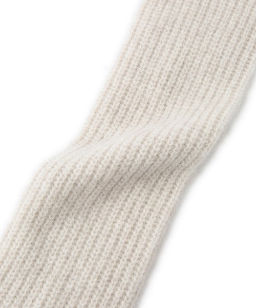 【最終価格】shushucherry♡アームウォーマーホワイト セール】フォックスウール片畦アームウォーマー（手袋）｜SALON adam