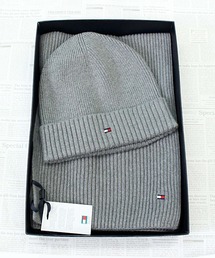 TOMMY HILFIGER(g~[qtBK[)̃}t[ r[j[ ZbgGbZV Tommy Hilfiger Set Essential Scarf&Beanie GP(jbgLbv/r[j[)