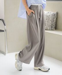 ダブルウエストタックワイドパンツ