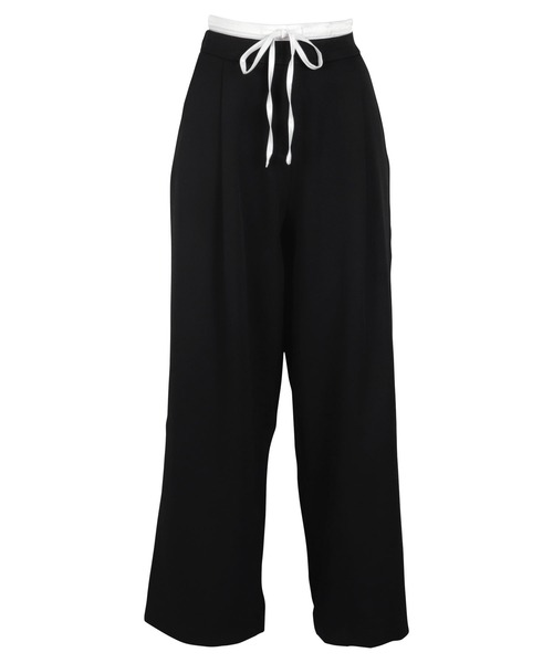 KOBE LETTUCE（コウベレタス）の「ダブルウエストタックワイドパンツ（スラックス・レディース・ブラック/グレー/ベージュ・PM/M）」の11枚目の写真