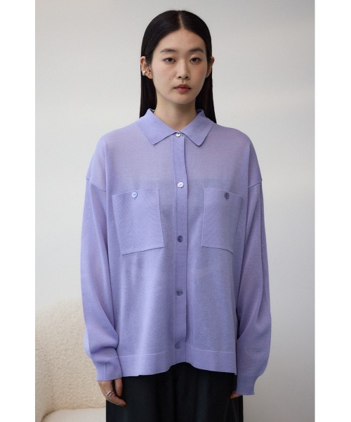 セール】襟付きシアーカーディガン（カーディガン/ボレロ）｜AZUL BY