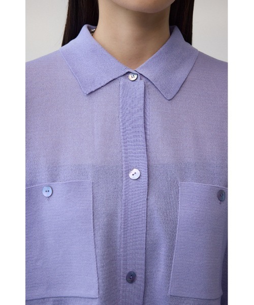 AZUL by moussy(アズールバイマウジー)の「襟付きシアーカーディガン(カーディガン/ボレロ・レディース・イエロー/パープル/ブラック・FREE)」の19枚目の写真