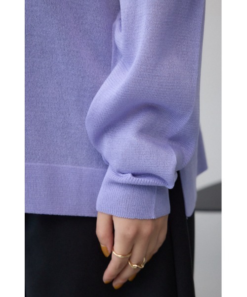 AZUL by moussy(アズールバイマウジー)の「襟付きシアーカーディガン(カーディガン/ボレロ・レディース・イエロー/パープル/ブラック・FREE)」の17枚目の写真