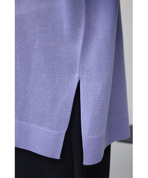 AZUL by moussy(アズールバイマウジー)の「襟付きシアーカーディガン(カーディガン/ボレロ・レディース・イエロー/パープル/ブラック・FREE)」の16枚目の写真