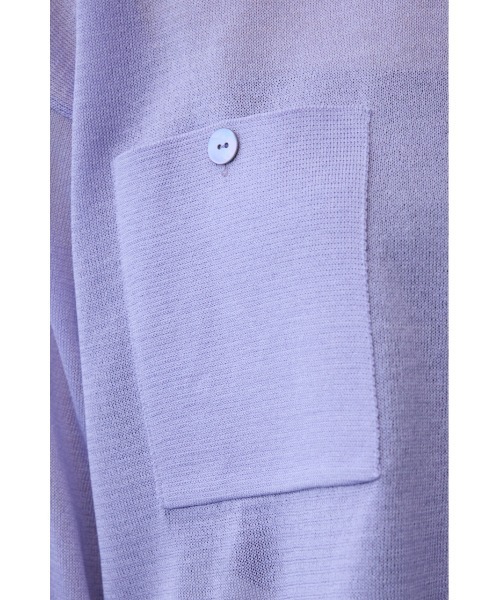 AZUL by moussy(アズールバイマウジー)の「襟付きシアーカーディガン(カーディガン/ボレロ・レディース・イエロー/パープル/ブラック・FREE)」の15枚目の写真