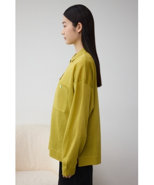 AZUL by moussy(アズールバイマウジー)の「襟付きシアーカーディガン(カーディガン/ボレロ・レディース・イエロー/パープル/ブラック・FREE)」の10枚目の写真