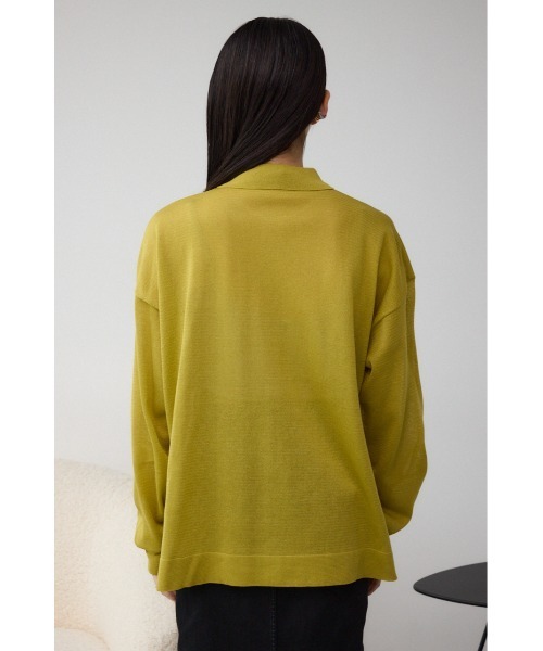 AZUL by moussy(アズールバイマウジー)の「襟付きシアーカーディガン(カーディガン/ボレロ・レディース・イエロー/パープル/ブラック・FREE)」の9枚目の写真