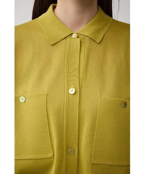 AZUL by moussy(アズールバイマウジー)の「襟付きシアーカーディガン(カーディガン/ボレロ・レディース・イエロー/パープル/ブラック・FREE)」の8枚目の写真