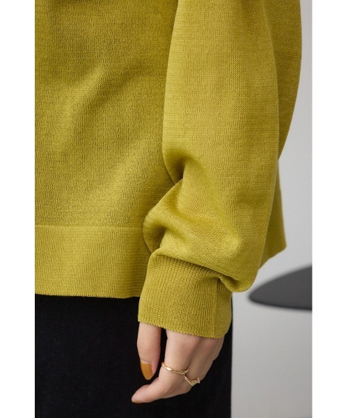 AZUL by moussy(アズールバイマウジー)の「襟付きシアーカーディガン(カーディガン/ボレロ・レディース・イエロー/パープル/ブラック・FREE)」の6枚目の写真