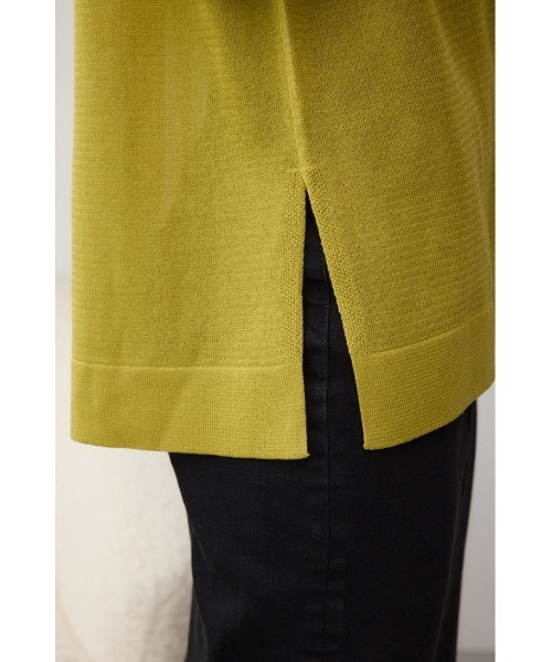 AZUL by moussy(アズールバイマウジー)の「襟付きシアーカーディガン(カーディガン/ボレロ・レディース・イエロー/パープル/ブラック・FREE)」の5枚目の写真