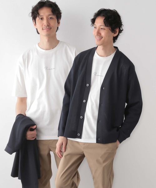 GLOBAL WORK（グローバルワーク）の「トクトク2SETカーデ＆プリントT/129688（カーディガン/ボレロ・メンズ・アッシュグレー/ブラック/アイボリー/グリーン/ネイビー・MEDIUM/SMALL/X-LARGE/LARGE）」の5枚目の写真