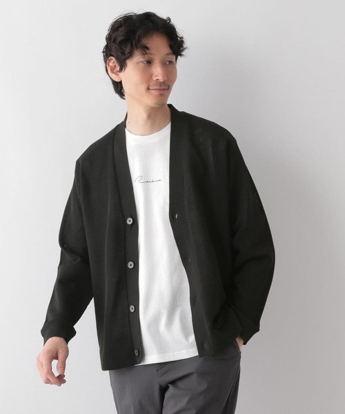 GLOBAL WORK（グローバルワーク）の「トクトク2SETカーデ＆プリントT/129688（カーディガン/ボレロ・メンズ・アッシュグレー/ブラック/アイボリー/グリーン/ネイビー・MEDIUM/SMALL/X-LARGE/LARGE）」の6枚目の写真