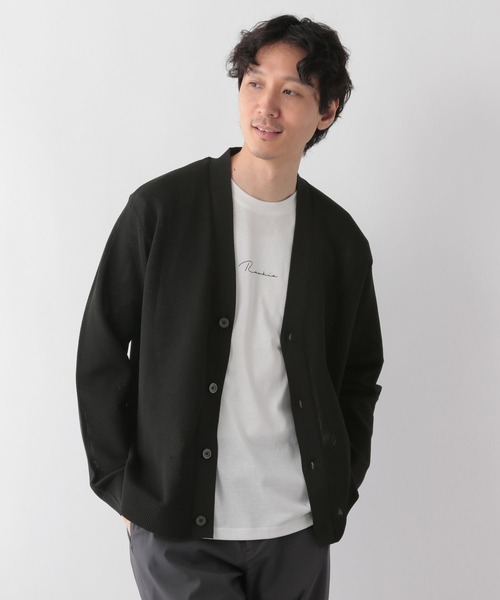 GLOBAL WORK（グローバルワーク）の「トクトク2SETカーデ＆プリントT/129688（カーディガン/ボレロ・メンズ・アッシュグレー/ブラック/アイボリー/グリーン/ネイビー・MEDIUM/SMALL/X-LARGE/LARGE）」の7枚目の写真