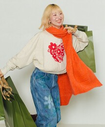 YMYM × FREAK'S STORE/ワイエムワイエム 別注 Heart of flower Sweat shirt/別注ハートオブフラワースウェット/発泡プリント