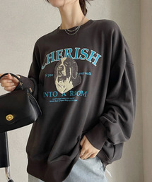 Eclat one（エクラワン）の「【Eclat one】サガラ刺繍 ドッグ カレッジロゴデザイン 裏毛スウェット（スウェット）」