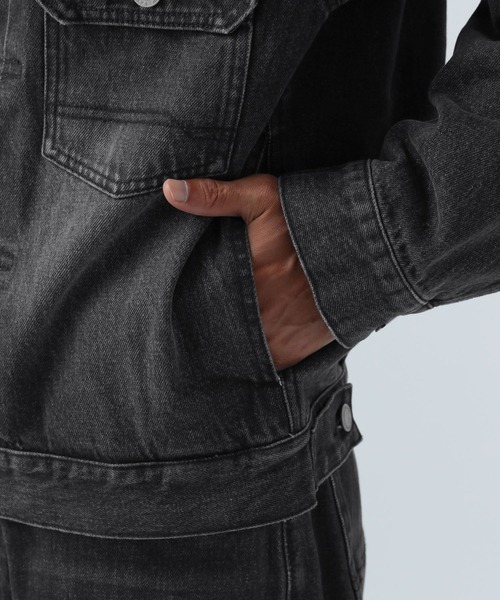 BAYFLOW（ベイフロー）の「[セットアップ可]デニムジャケット（デニムジャケット・メンズ・ブルー/ブラック・LARGE/MEDIUM）」の11枚目の写真