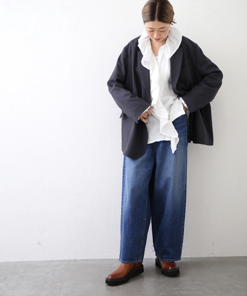 【新品】ジャーナルスタンダードラックス 12OZデニム carotte パンツ白 JOURNAL STANDARD LUXE（ジャーナルスタンダード ラックス）の