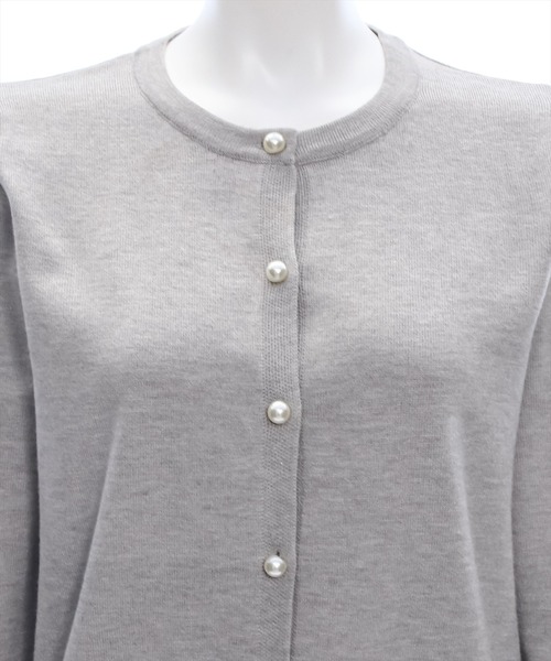 clear（クリア）の「パールボタンカーディガン［長袖 羽織り 持ち運び］≪再入荷≫（カーディガン/ボレロ・レディース・ブラック/オフホワイト/杢グレー/レッド/ネイビー/ミント/ピンク・F）」の17枚目の写真