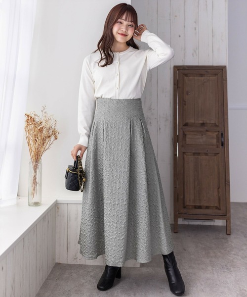 clear（クリア）の「パールボタンカーディガン［長袖 羽織り 持ち運び］≪再入荷≫（カーディガン/ボレロ・レディース・ブラック/オフホワイト/杢グレー/レッド/ネイビー/ミント/ピンク・F）」の9枚目の写真