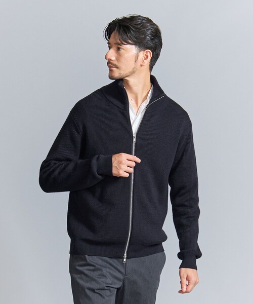 BEAUTY&YOUTH UNITED ARROWS（ビューティーアンドユースユナイテッドアローズ）の「【WEB限定 WARDROBE SMART】ウォッシャブル ドライバーズジャケット（カーディガン/ボレロ・メンズ・ダークグレー/ネイビー/ブラック・S/M/L/XL）」の20枚目の写真